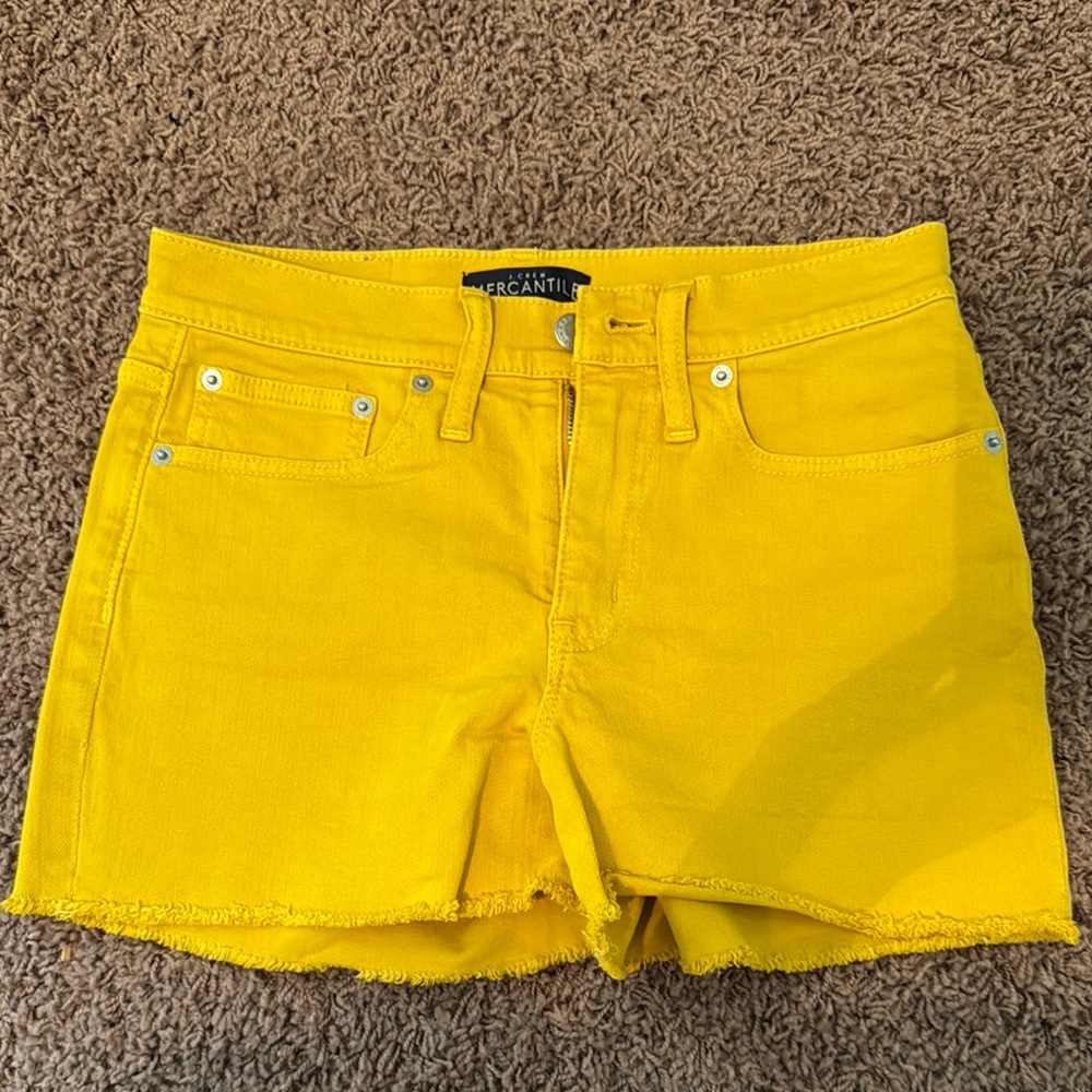 J. Crew Yellow Jean Shorts Vibrant Denim